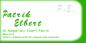 patrik elbert business card